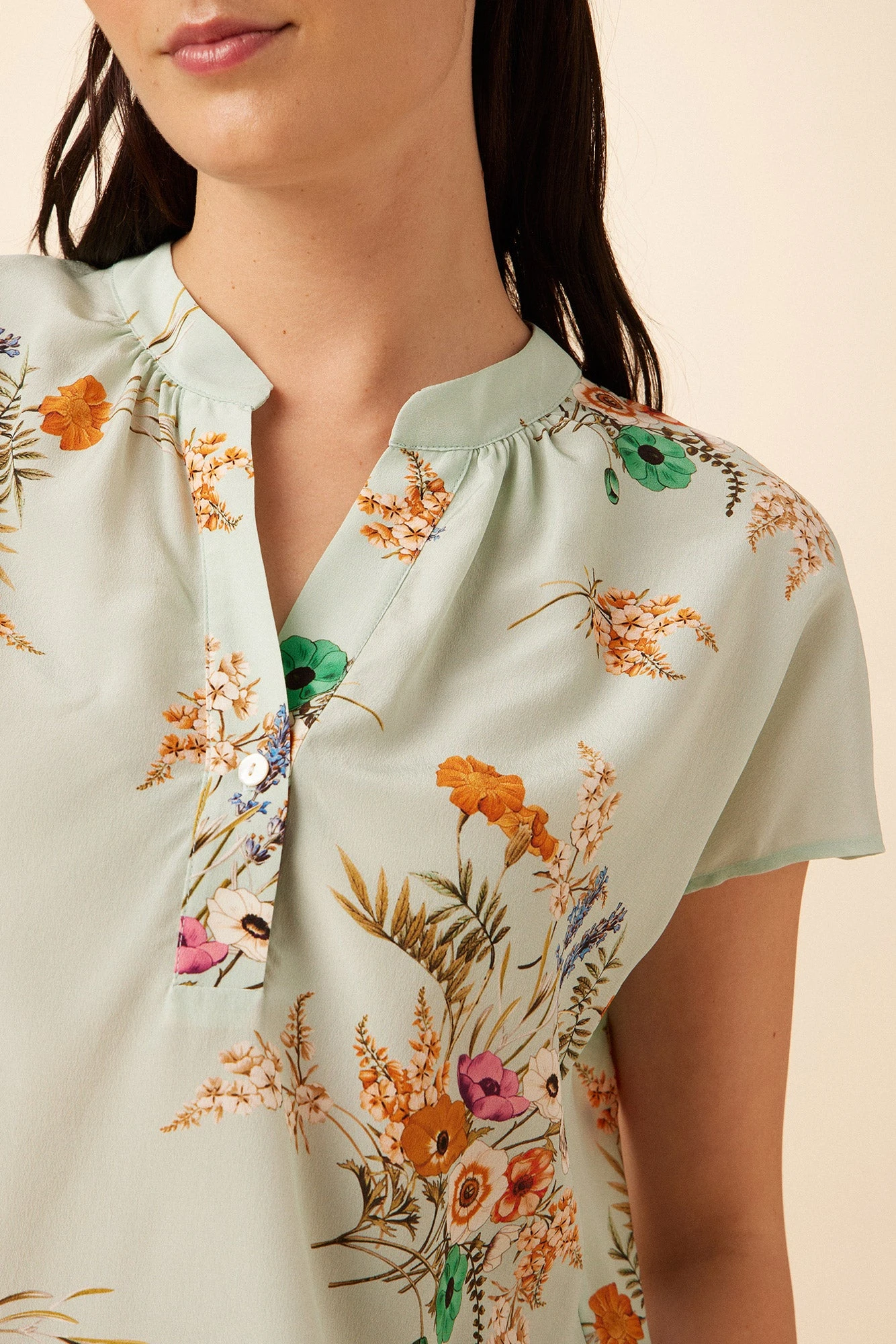 Renata Washable Silk Blouse - Cannes Floral 6 Renata Washable Silk Blouse - Cannes Floral - Image 4