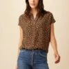 Renata Washable Silk Blouse - Caramel Sauvage -AGOLDE || CITIZENS OF HUMANITY Sales 1068 Renata Caramel Savauge 1