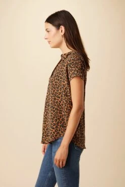 Renata Washable Silk Blouse - Caramel Sauvage -AGOLDE || CITIZENS OF HUMANITY Sales 1068 Renata Caramel Savauge 2