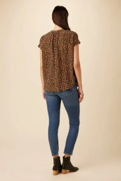 Renata Washable Silk Blouse - Caramel Sauvage -AGOLDE || CITIZENS OF HUMANITY Sales 1068 Renata Caramel Savauge 3