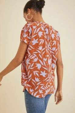 Renata Washable Silk Blouse - Escape Floral -AGOLDE || CITIZENS OF HUMANITY Sales 1068 Renata Escape Floral 0816 web