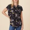 Renata Washable Silk Blouse - French Jardin Black -AGOLDE || CITIZENS OF HUMANITY Sales 1068 Renata French Jardin Black 1 485a4a03 ec71 476b 817d 5532f252d769
