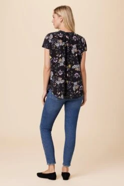 Renata Washable Silk Blouse - French Jardin Black -AGOLDE || CITIZENS OF HUMANITY Sales 1068 Renata French Jardin Black 3 b4ed0c04 3f05 40e8 ab24 71d39293d095