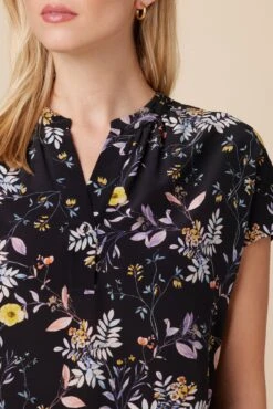 Renata Washable Silk Blouse - French Jardin Black -AGOLDE || CITIZENS OF HUMANITY Sales 1068 Renata French Jardin Black 4 a3a98724 a51f 4548 a206 5b538fa51474