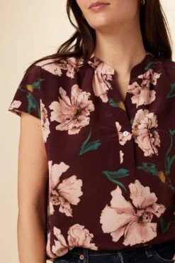 Renata Washable Silk Blouse - Paysage Sepia -AGOLDE || CITIZENS OF HUMANITY Sales 1068 Renata Paysage Sepia 4