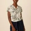 Renata Washable Silk Blouse - Silverwood Floral 2 Renata Washable Silk Blouse - Silverwood Floral -AGOLDE || CITIZENS OF HUMANITY Sales 1068 Renata Silverwood Floral 1