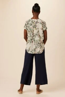 Renata Washable Silk Blouse - Silverwood Floral -AGOLDE || CITIZENS OF HUMANITY Sales 1068 Renata Silverwood Floral 3