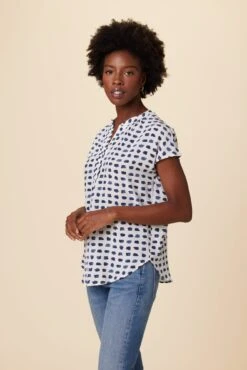 Renata Washable Silk Blouse - Squared Up White -AGOLDE || CITIZENS OF HUMANITY Sales 1068 Renata Squared Up White 2 c10f8e23 083c 4f07 a08e ecb27766a889