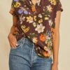 Renata Washable Silk Blouse - Palermo Print -AGOLDE || CITIZENS OF HUMANITY Sales 1068 Renata Washable Silk Palermo Print 0705 web 327b990f fc31 4aaa bd25 04a30e54f75d
