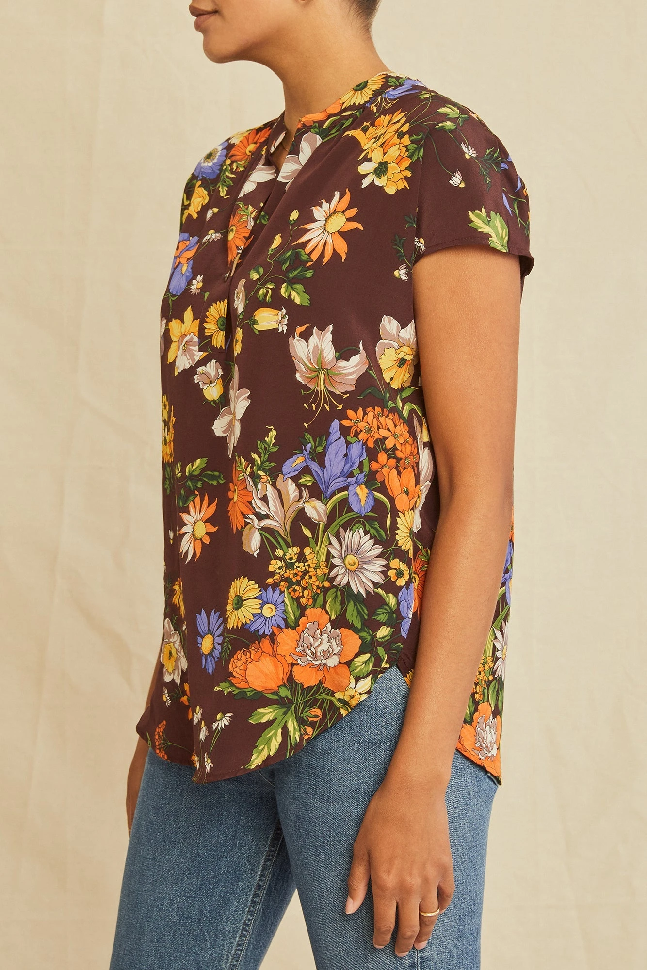 Renata Washable Silk Blouse - Palermo Print 4 Renata Washable Silk Blouse - Palermo Print - Image 2