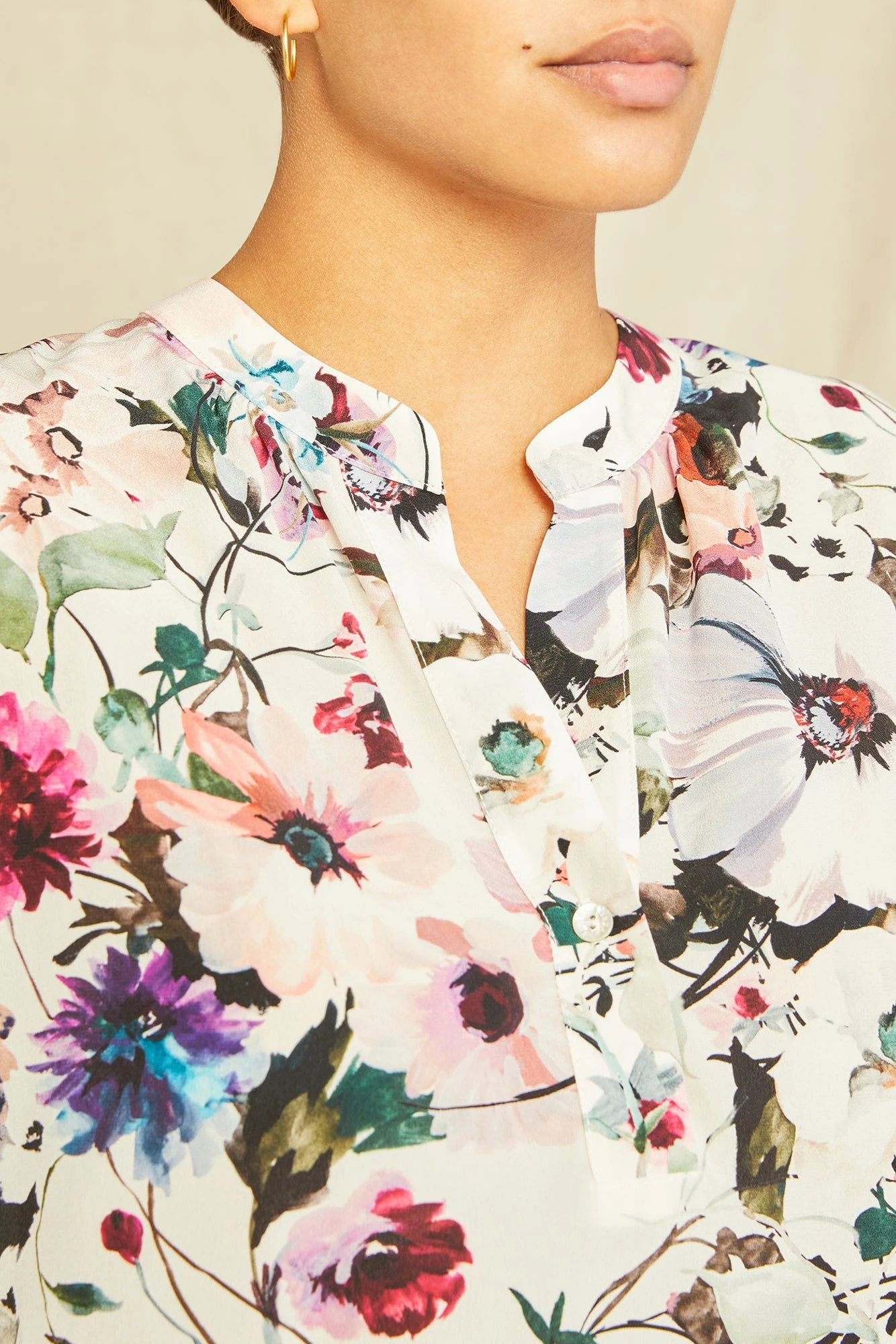 Renata Washable Silk Blouse - Windsor Floral 6 Renata Washable Silk Blouse - Windsor Floral - Image 4