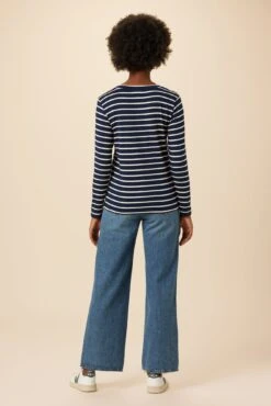 Berkeley Long Sleeve Dream Knit Tee - Basque Stripe -AGOLDE || CITIZENS OF HUMANITY Sales 10 0108 LS Berkeley Basque Stripe 3