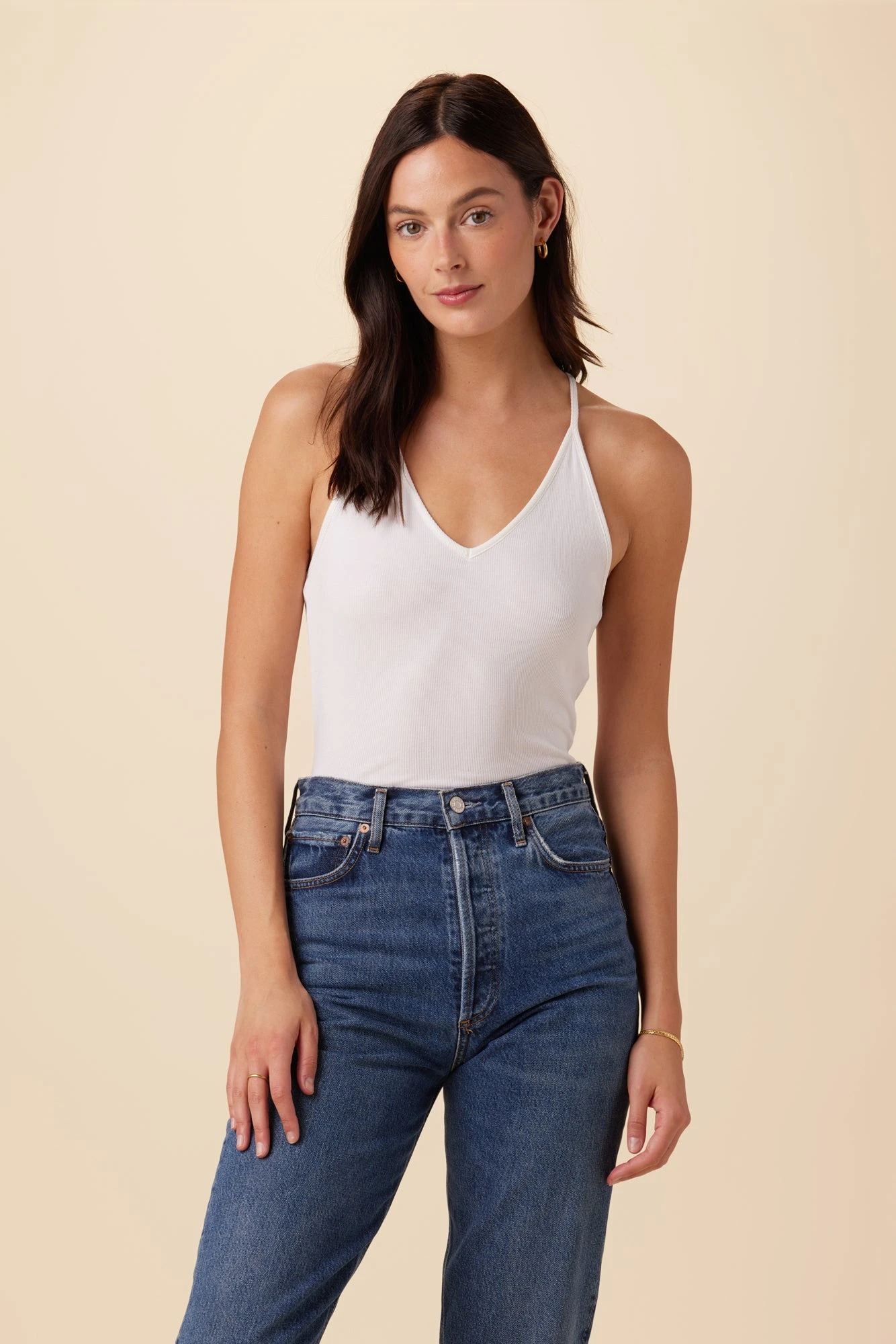 Jada Dream Rib Tank - White 3 Jada Dream Rib Tank - White