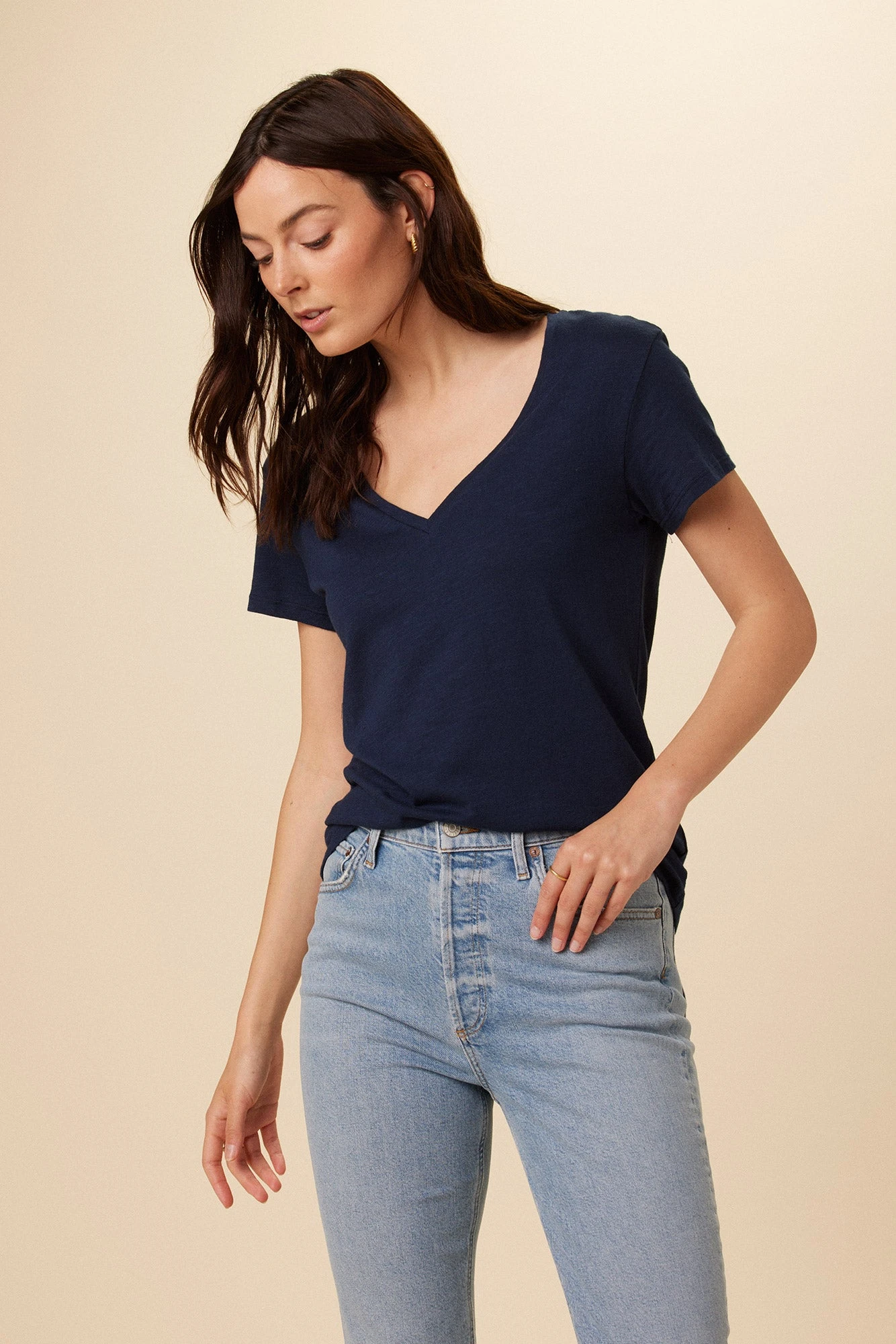 Joline Reverie Slub Tee - Navy Slub 3 Joline Reverie Slub Tee - Navy Slub