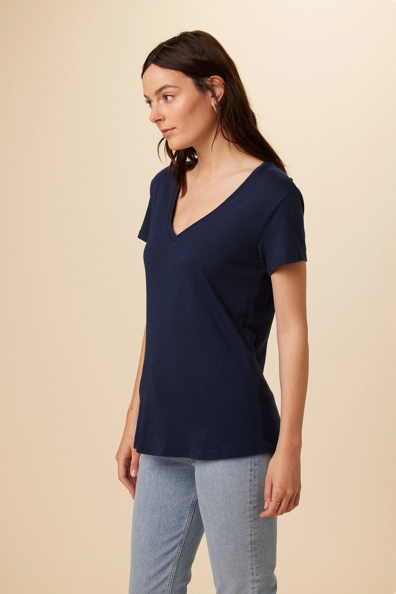 Joline Reverie Slub Tee - Navy Slub 4 Joline Reverie Slub Tee - Navy Slub - Image 2