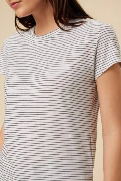 Leif Tencel Slub Tee - Gigi White Stripe -AGOLDE || CITIZENS OF HUMANITY Sales 1335 Leif Gigi Stripe White 4