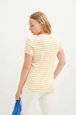 Leif Reverie Slub Tee - Yellow Stripe Slub -AGOLDE || CITIZENS OF HUMANITY Sales 1335 Leif Slub Yellow Stripe 2513 web 06700d99 18ec 49f6 9b2b 63f60c1dae8b