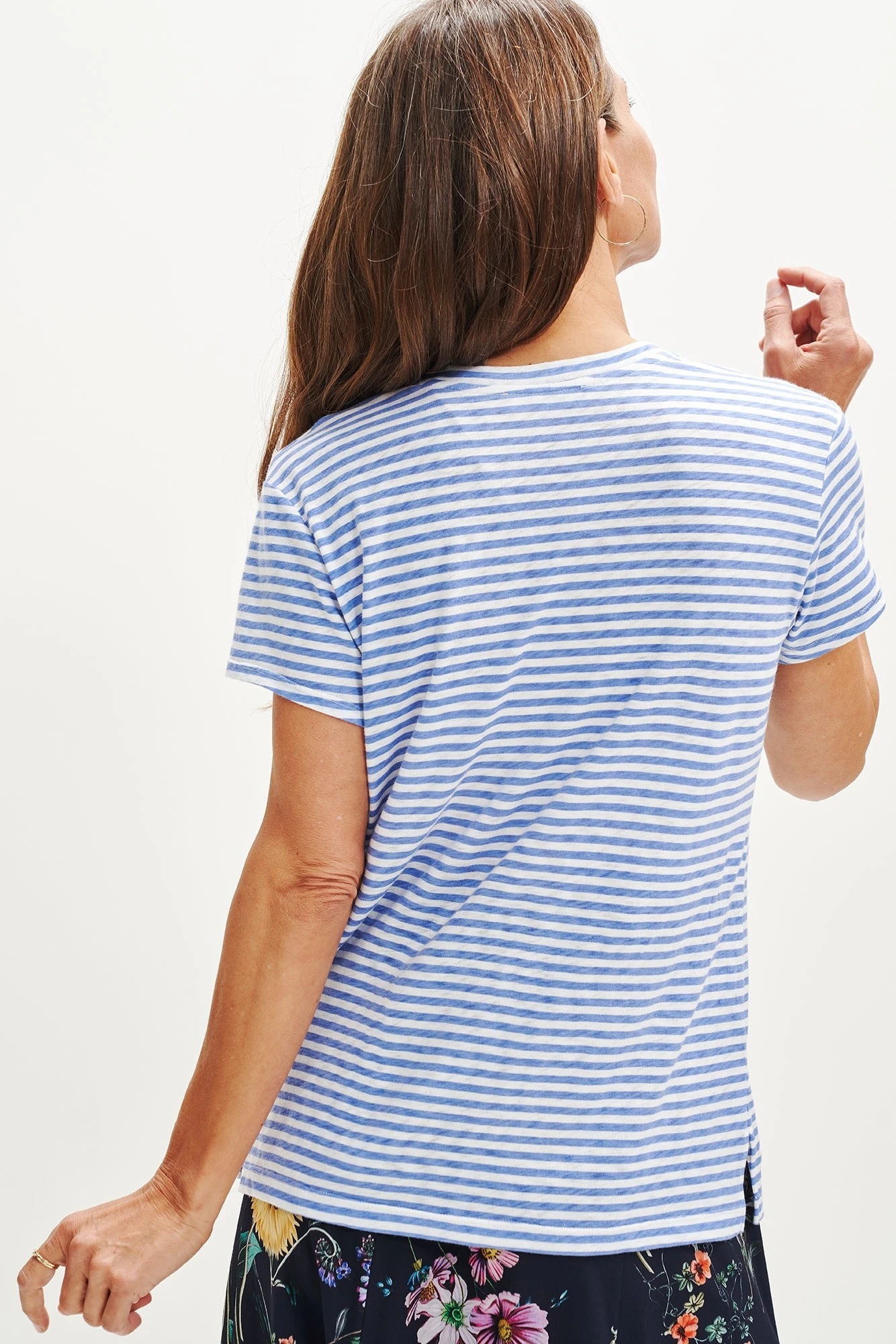 Leif Reverie Slub Tee - Soleil Stripe Sky 6 Leif Reverie Slub Tee - Soleil Stripe Sky - Image 4
