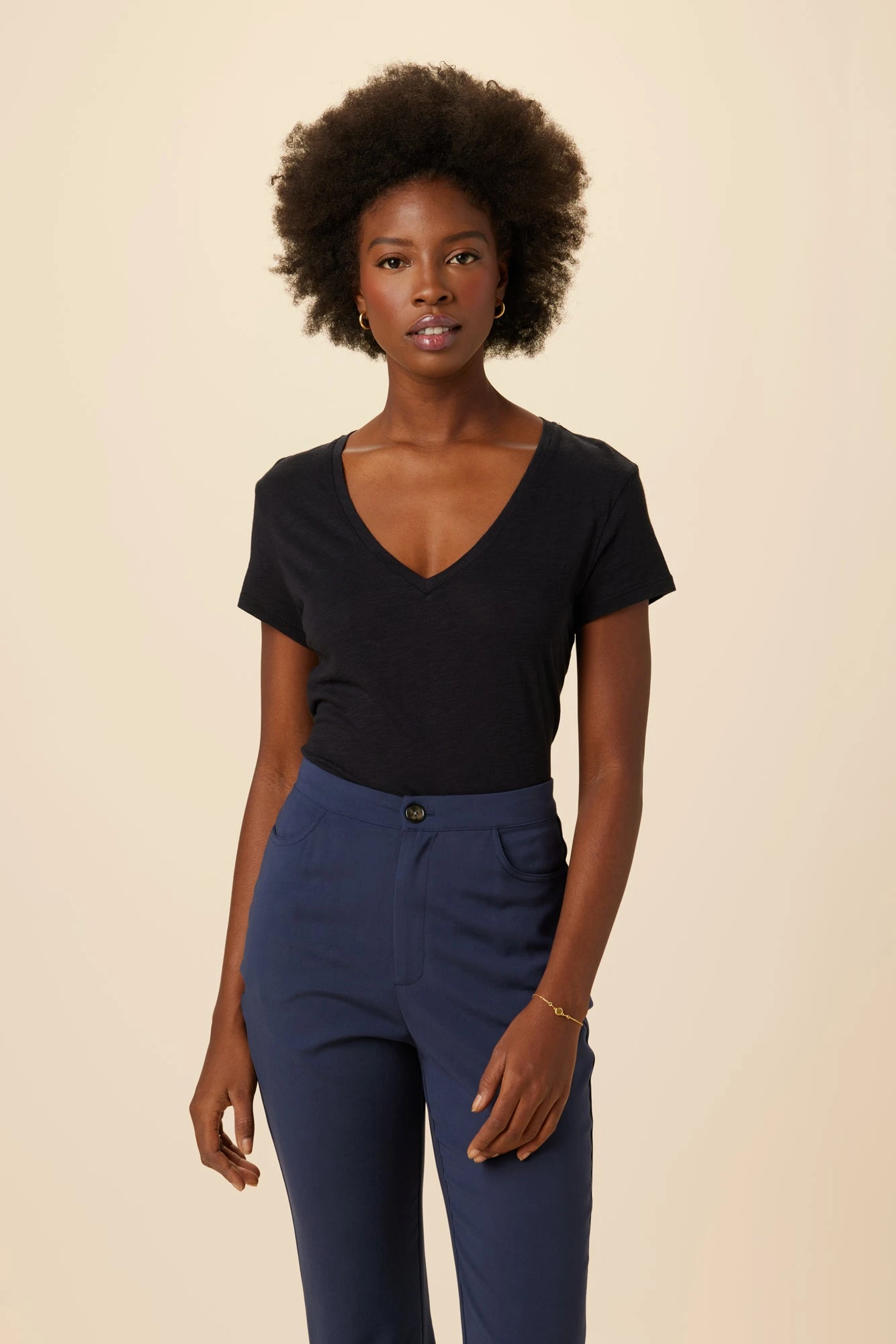 Joline Reverie Slub Tee - Black 3 Joline Reverie Slub Tee - Black