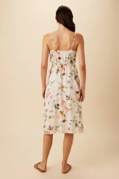 Varden Washable Silk Dress - Botanic Floral Ivory -AGOLDE || CITIZENS OF HUMANITY Sales 1593 Varden Botanic Floral Ivory 3