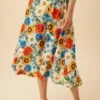 Blaze Washable Silk Skirt - Devon Floral -AGOLDE || CITIZENS OF HUMANITY Sales 15 9838 Blaze Silk Devon Floral 1