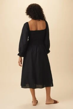 Averill Ramie Viscose Dress - Black 8 Averill Ramie Viscose Dress - Black -AGOLDE || CITIZENS OF HUMANITY Sales 18 10168 Averill Black 3