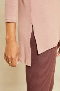 Celine 3/4 Sleeve Dream Rib Tee - Quartz -AGOLDE || CITIZENS OF HUMANITY Sales 211013 AV October ECOMM 0069CelineQuartzDreamRib 8375 web 4f52dee3 d01c 4866 8b9d 98e0c62fe968