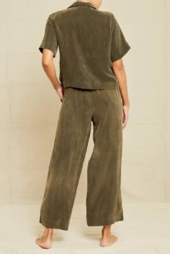 Mabel Cottonseed Cupro Pajama Pants - Olive -AGOLDE || CITIZENS OF HUMANITY Sales 211013 AV October ECOMM 0222MabelOlive 5382 web db67ed7d 1726 4bc9 961d c7083cb48886