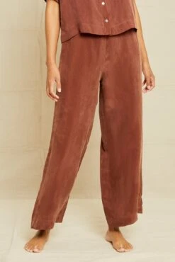 Mabel Cottonseed Cupro Pajama Pants - Earth - ReAmour