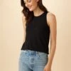 Sadie Reverie Slub Tank - Black -AGOLDE || CITIZENS OF HUMANITY Sales 23 7951 Sadie Black 1