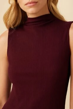 Lux Paris Rib Midi Dress - Plum -AGOLDE || CITIZENS OF HUMANITY Sales 3002R1 SL Lux Plum 4