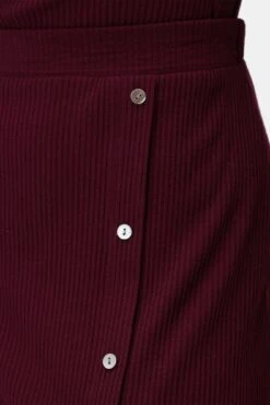 Gadot Paris Rib Skirt - Plum -AGOLDE || CITIZENS OF HUMANITY Sales 3800R1 Lux Turtleneck Plum 5