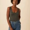 Iris Dream Knit Tank - Anthracite -AGOLDE || CITIZENS OF HUMANITY Sales 4012 Iris Scoop Neck Tank Anthracite 1