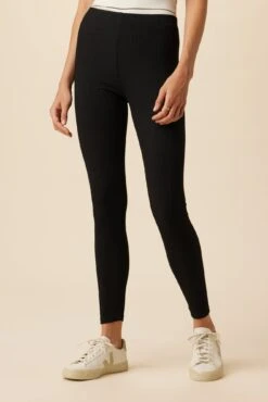 Magda Paris Rib Leggings - Black -AGOLDE || CITIZENS OF HUMANITY Sales 4700 Magda Legging Black 1
