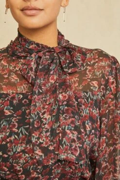 Lorenza Nouveau Silk Blouse -AGOLDE || CITIZENS OF HUMANITY Sales 5028 Lorenza Joshua Tree Floral 0331 web