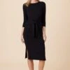 Colombe 3/4 Sleeve Reverie Knit Dress - Black -AGOLDE || CITIZENS OF HUMANITY Sales 6054 34 Slv Colombe Black 1