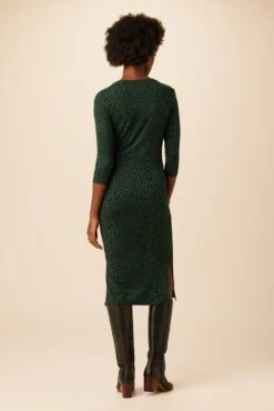 Colombe 3/4 Sleeve Reverie Knit Dress - Forest Leopard 9 Colombe 3/4 Sleeve Reverie Knit Dress - Forest Leopard -AGOLDE || CITIZENS OF HUMANITY Sales 6054 3 4 Slv Colombe Forest Leopard 3