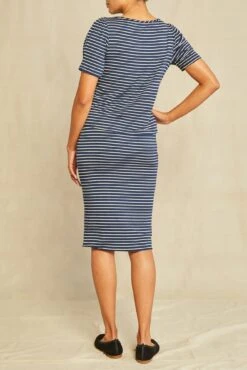 Yuma Dream Knit Skirt - Navy Natural -AGOLDE || CITIZENS OF HUMANITY Sales 6089 Yuma Amsterdam Stripe Navy Natural 2535 web 9895a00f 9d11 461e 988e 9d5508476c33