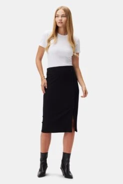 Gadot Paris Rib Skirt - Black -AGOLDE || CITIZENS OF HUMANITY Sales 612 Gadot Novelty Black 4 7ed2a757 cc3e 4f3f b31d d9114b6324d6