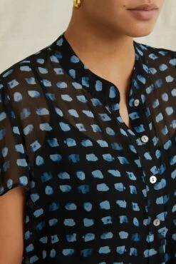 Elodie Nouveau Silk Blouse - Squared Up Black -AGOLDE || CITIZENS OF HUMANITY Sales 6672ElodieSquaredUpBlack 3040 web a42ebcbe d01d 46ac 8366 6d10208f81f2