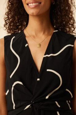 Olive Viscose Crepe Dress - Waves -AGOLDE || CITIZENS OF HUMANITY Sales 7540 Olive Crepe Waves 4