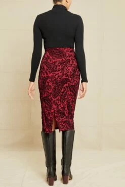 Alice Upcycled Skirt - Bordeaux Floral -AGOLDE || CITIZENS OF HUMANITY Sales 7693 Alice Bordeaux Bordeaux Floral 12348 web