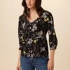 Heidi Washable Silk Blouse - French Jardin Black -AGOLDE || CITIZENS OF HUMANITY Sales 7904 Heidi French Jardin Black 1