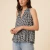 Dahlia Ecovero Blouse - Calico Navy 2 Dahlia Ecovero Blouse - Calico Navy -AGOLDE || CITIZENS OF HUMANITY Sales 7905 Dahlia Calico Navy 1