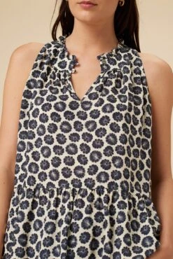 Dahlia Ecovero Blouse - Calico Navy -AGOLDE || CITIZENS OF HUMANITY Sales 7905 Dahlia Calico Navy 4