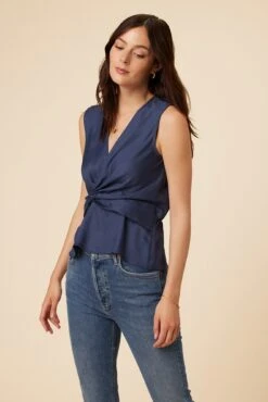 Clemence Tencel Blouse - Indigo -AGOLDE || CITIZENS OF HUMANITY Sales 7906 Clemence Indigo 2