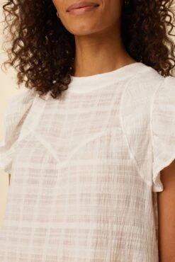 Katia Cotton Gauze Blouse - White -AGOLDE || CITIZENS OF HUMANITY Sales 7908 Katia White 4