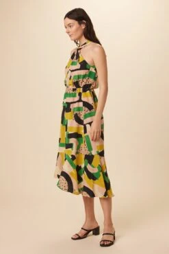 Stefania Washable Silk Dress - Piazza Print -AGOLDE || CITIZENS OF HUMANITY Sales 7913 Stefania Piazza 2