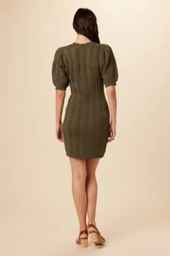 Bella Organic Cotton Dress - Calla Green -AGOLDE || CITIZENS OF HUMANITY Sales 7915 Bella OL ONLY Calla Green 3