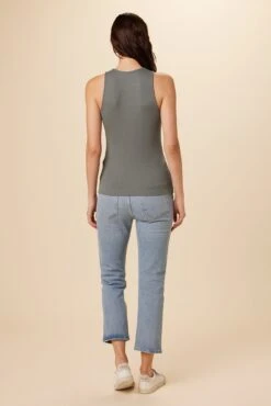 Jillian Dream Rib Tank - Moss -AGOLDE || CITIZENS OF HUMANITY Sales 7928 Jillian Moss 3